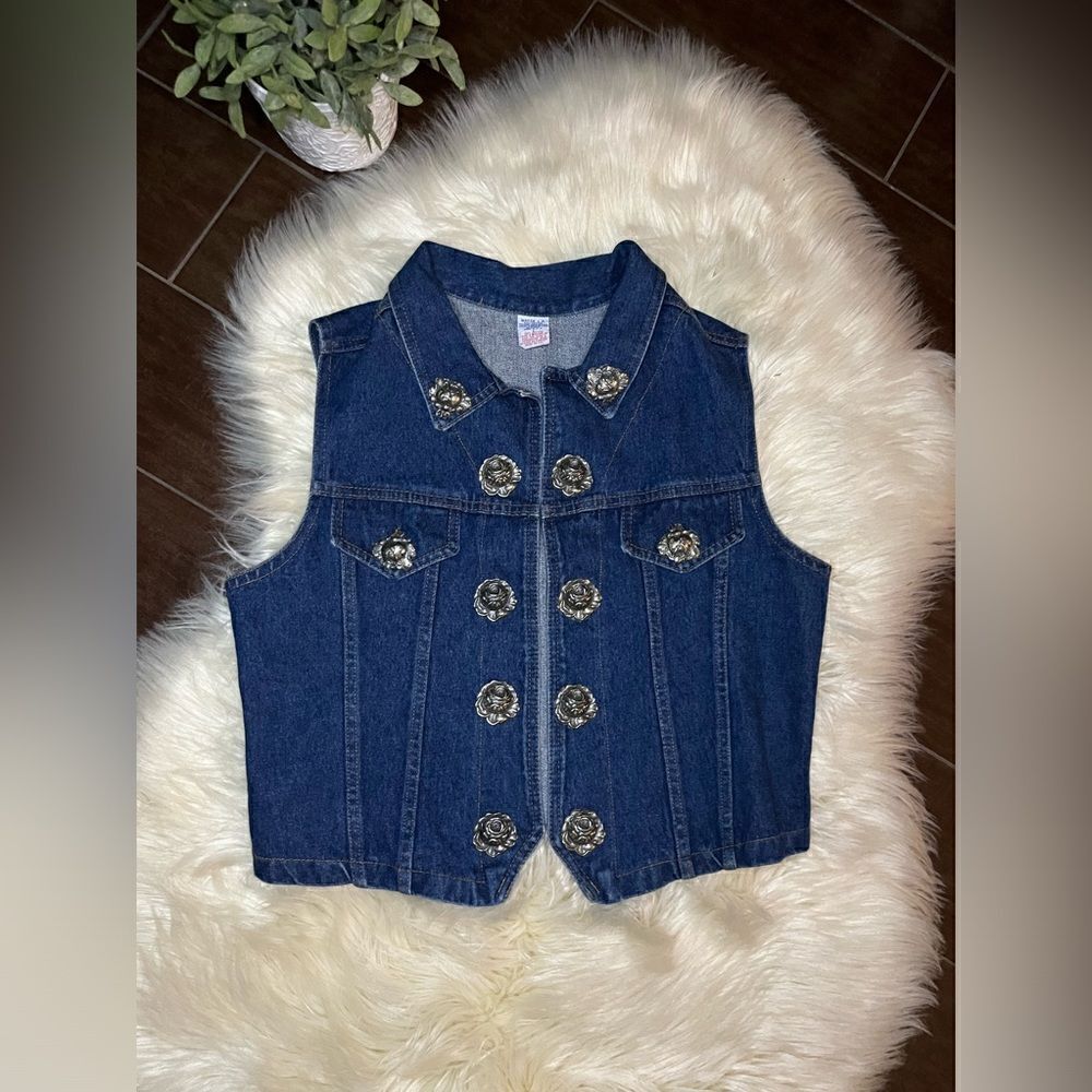 Watch L.A repurposed denim vest sz Large